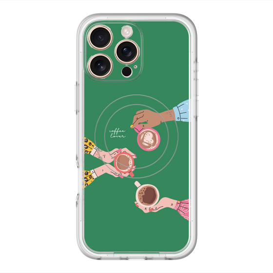スリムプロテクションプレミアムケース with MagSafe［ Teatime - Green ］
