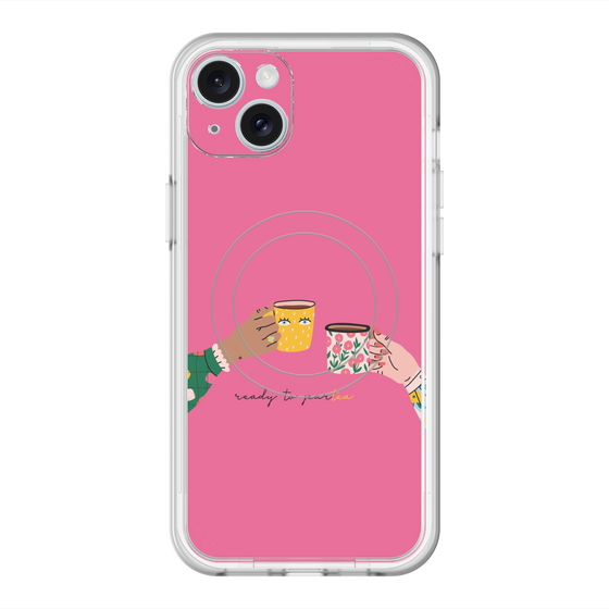 スリムプロテクションプレミアムケース with MagSafe［ Teatime - Pink ］