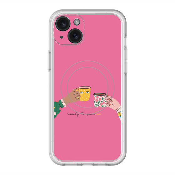 スリムプロテクションプレミアムケース with MagSafe［ Teatime - Pink ］