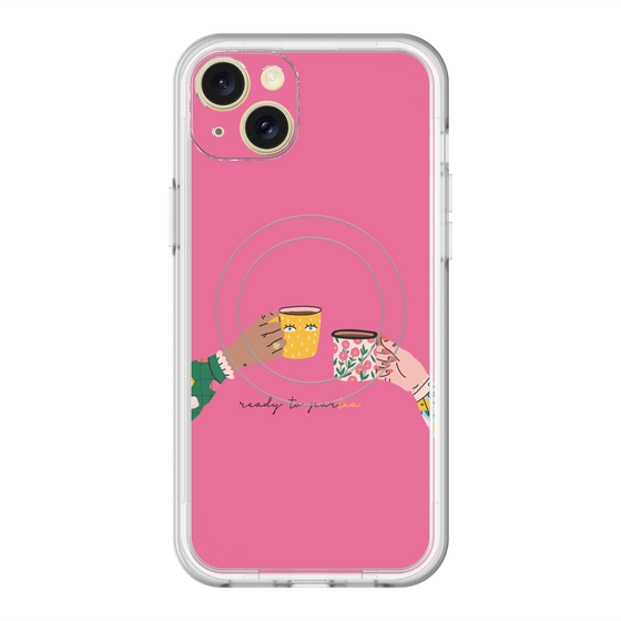 スリムプロテクションプレミアムケース with MagSafe［ Teatime - Pink ］