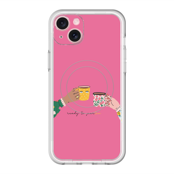 スリムプロテクションプレミアムケース with MagSafe［ Teatime - Pink ］