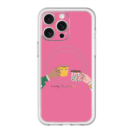 スリムプロテクションプレミアムケース with MagSafe［ Teatime - Pink ］