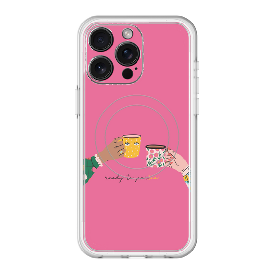 スリムプロテクションプレミアムケース with MagSafe［ Teatime - Pink ］