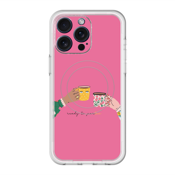 スリムプロテクションプレミアムケース with MagSafe［ Teatime - Pink ］