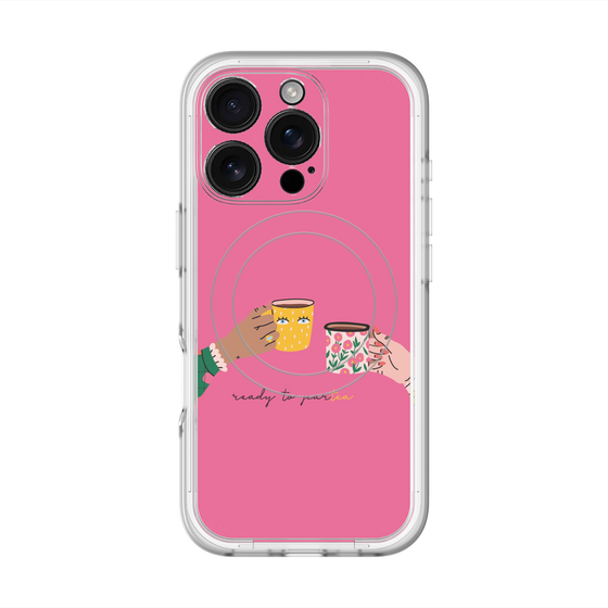 スリムプロテクションプレミアムケース with MagSafe［ Teatime - Pink ］