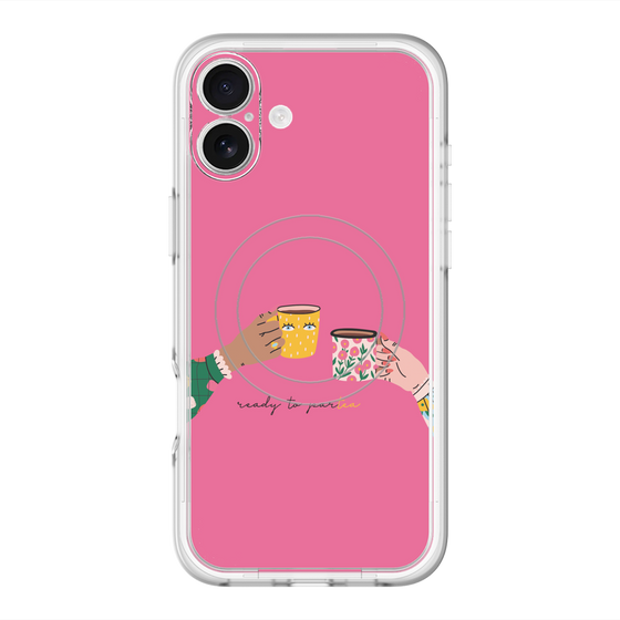 スリムプロテクションプレミアムケース with MagSafe［ Teatime - Pink ］