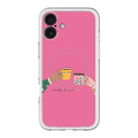 スリムプロテクションプレミアムケース with MagSafe［ Teatime - Pink ］