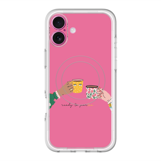 スリムプロテクションプレミアムケース with MagSafe［ Teatime - Pink ］
