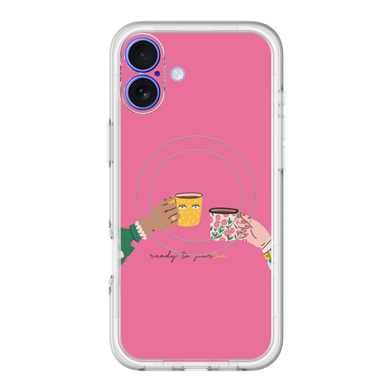 スリムプロテクションプレミアムケース with MagSafe［ Teatime - Pink ］