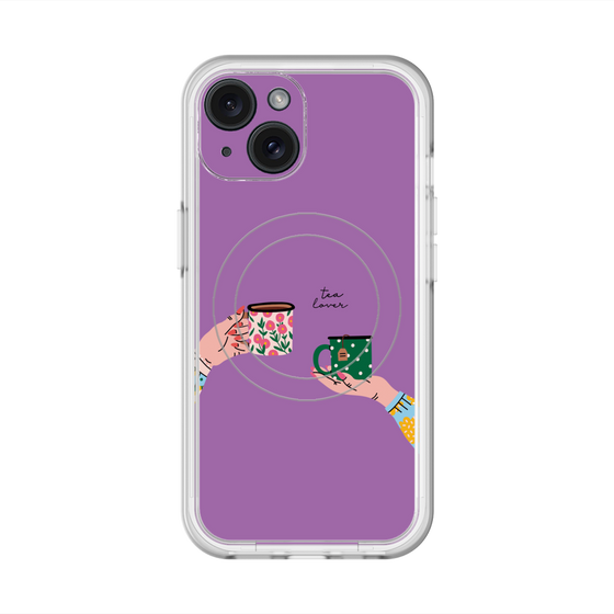 スリムプロテクションプレミアムケース with MagSafe［ Teatime - Purple ］