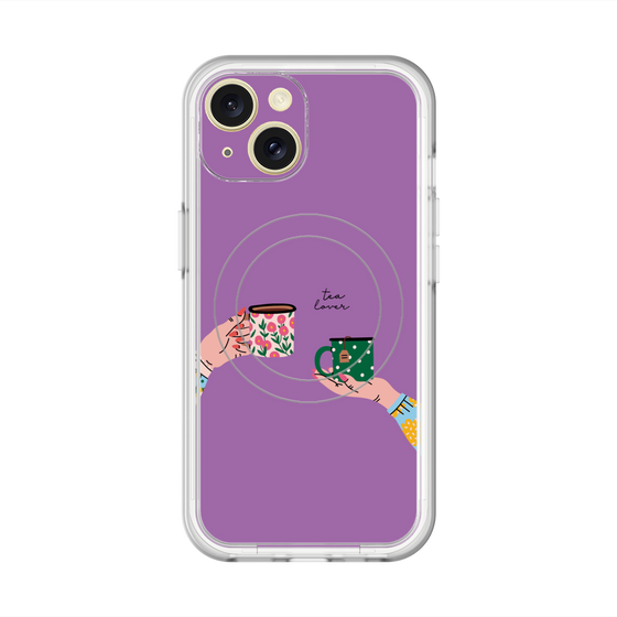 スリムプロテクションプレミアムケース with MagSafe［ Teatime - Purple ］