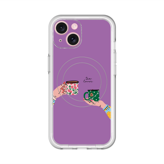 スリムプロテクションプレミアムケース with MagSafe［ Teatime - Purple ］
