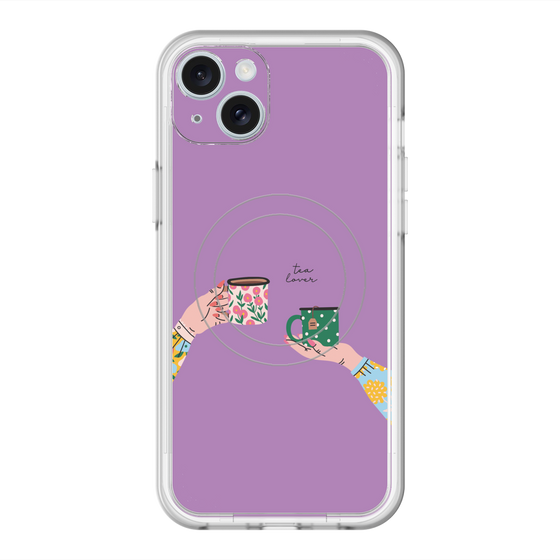スリムプロテクションプレミアムケース with MagSafe［ Teatime - Purple ］