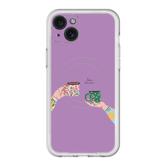 スリムプロテクションプレミアムケース with MagSafe［ Teatime - Purple ］