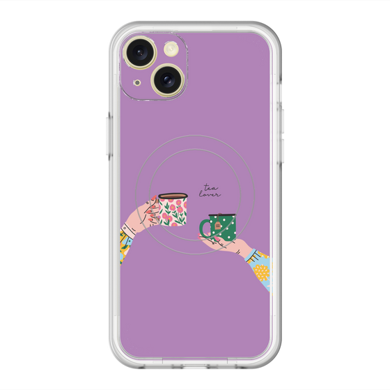 スリムプロテクションプレミアムケース with MagSafe［ Teatime - Purple ］