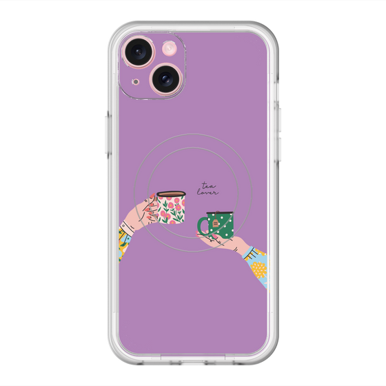 スリムプロテクションプレミアムケース with MagSafe［ Teatime - Purple ］