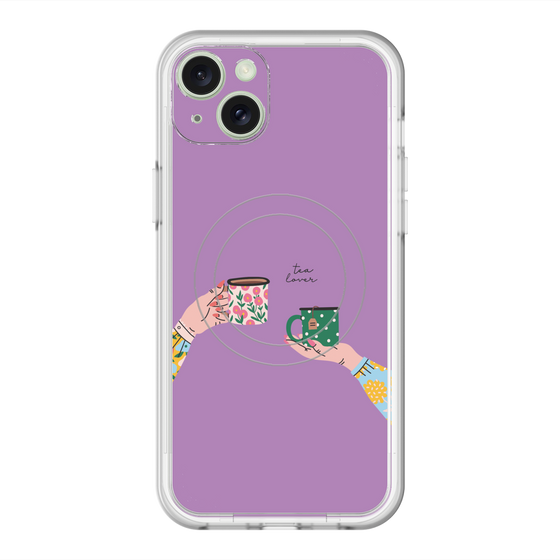 スリムプロテクションプレミアムケース with MagSafe［ Teatime - Purple ］