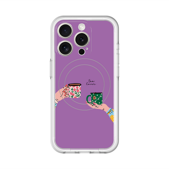 スリムプロテクションプレミアムケース with MagSafe［ Teatime - Purple ］