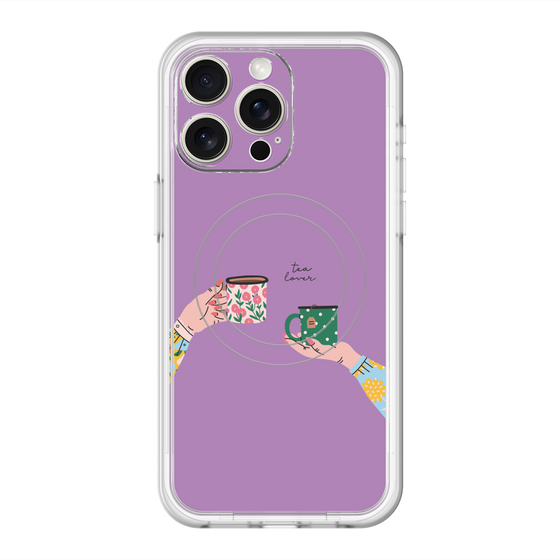 スリムプロテクションプレミアムケース with MagSafe［ Teatime - Purple ］