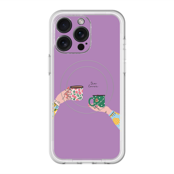 スリムプロテクションプレミアムケース with MagSafe［ Teatime - Purple ］