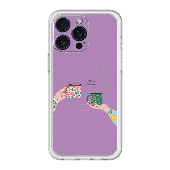 スリムプロテクションプレミアムケース with MagSafe［ Teatime - Purple ］