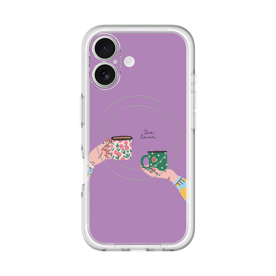 スリムプロテクションプレミアムケース with MagSafe［ Teatime - Purple ］