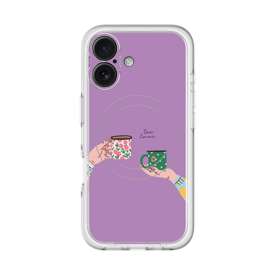 スリムプロテクションプレミアムケース with MagSafe［ Teatime - Purple ］