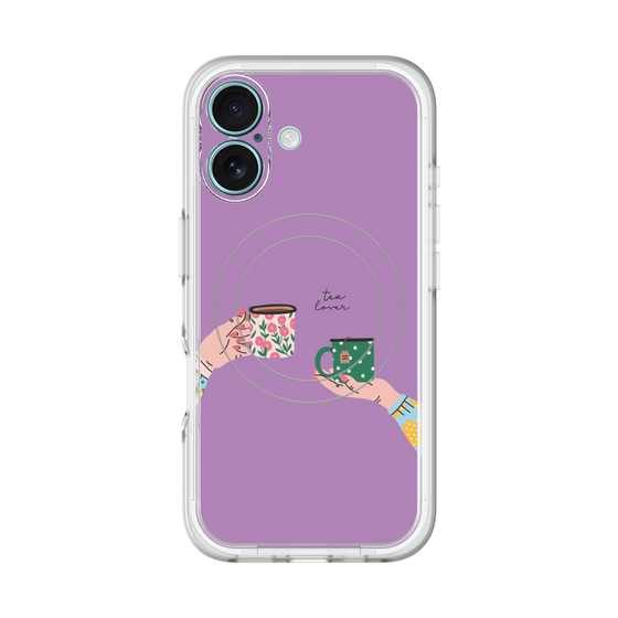 スリムプロテクションプレミアムケース with MagSafe［ Teatime - Purple ］