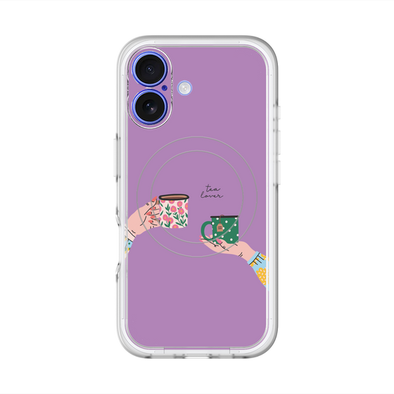 スリムプロテクションプレミアムケース with MagSafe［ Teatime - Purple ］