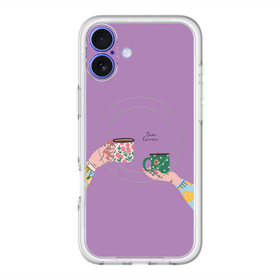 スリムプロテクションプレミアムケース with MagSafe［ Teatime - Purple ］