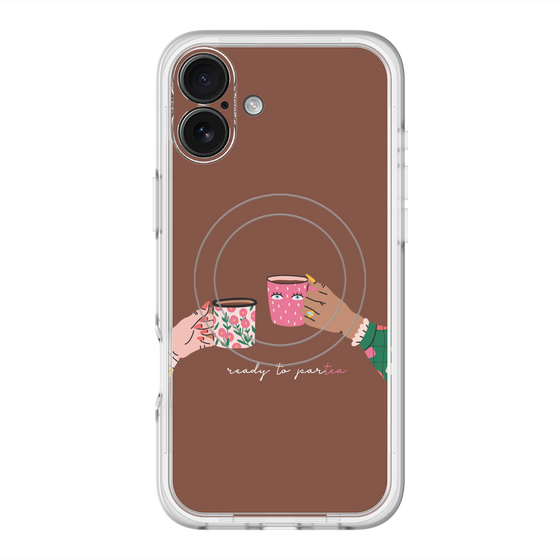 スリムプロテクションプレミアムケース with MagSafe［ Teatime - Brown ］