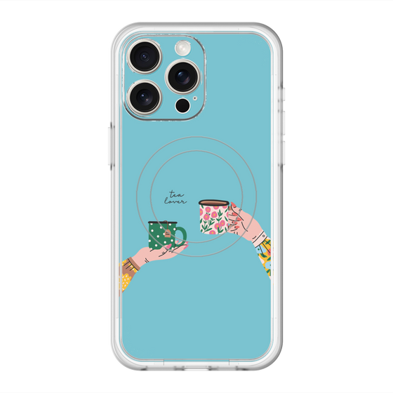 スリムプロテクションプレミアムケース with MagSafe［ Teatime - Blue ］