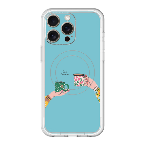 スリムプロテクションプレミアムケース with MagSafe［ Teatime - Blue ］