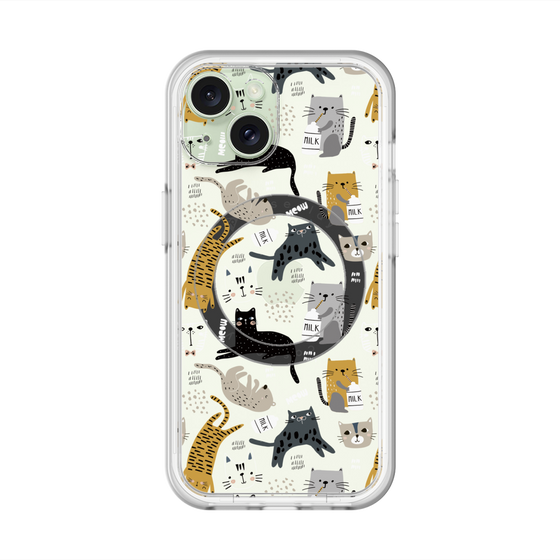スリムプロテクションプレミアムケース with MagSafe［ Funny Cats - 01 ］