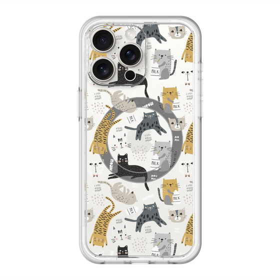 スリムプロテクションプレミアムケース with MagSafe［ Funny Cats - 01 ］