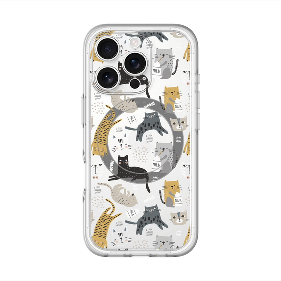 スリムプロテクションプレミアムケース with MagSafe［ Funny Cats - 01 ］