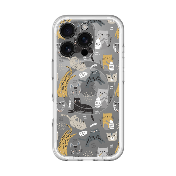 スリムプロテクションプレミアムケース with MagSafe［ Funny Cats - 01 ］