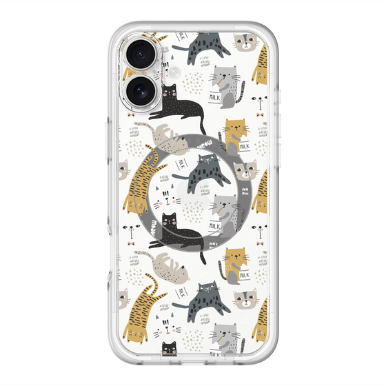 スリムプロテクションプレミアムケース with MagSafe［ Funny Cats - 01 ］