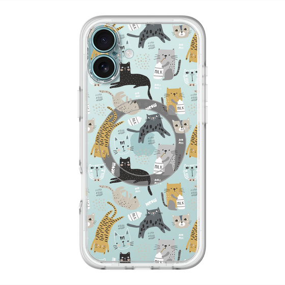 スリムプロテクションプレミアムケース with MagSafe［ Funny Cats - 01 ］