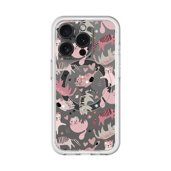 スリムプロテクションプレミアムケース with MagSafe［ Funny Cats - 02 ］