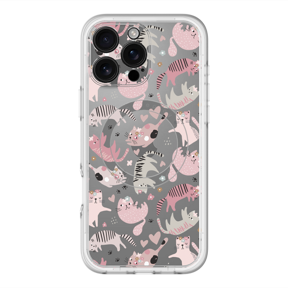 スリムプロテクションプレミアムケース with MagSafe［ Funny Cats - 02 ］