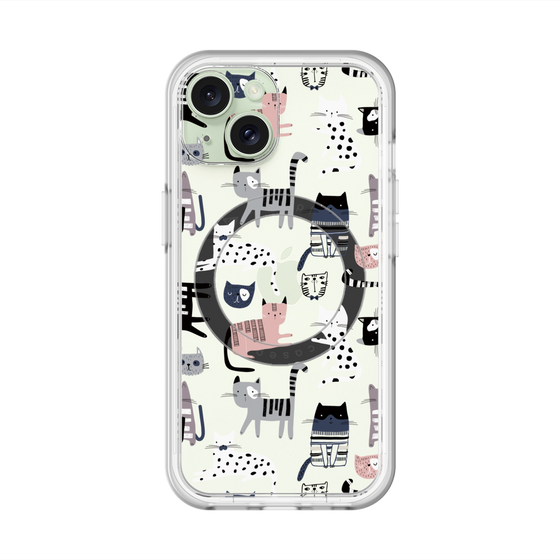 スリムプロテクションプレミアムケース with MagSafe［ Funny Cats - 03 ］