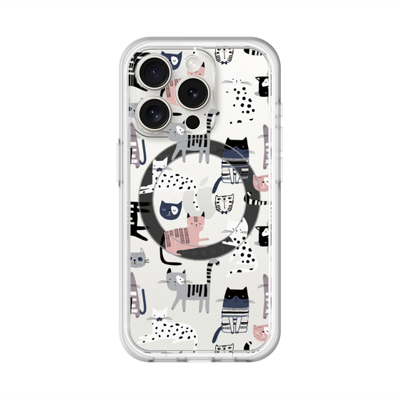 スリムプロテクションプレミアムケース with MagSafe［ Funny Cats - 03 ］