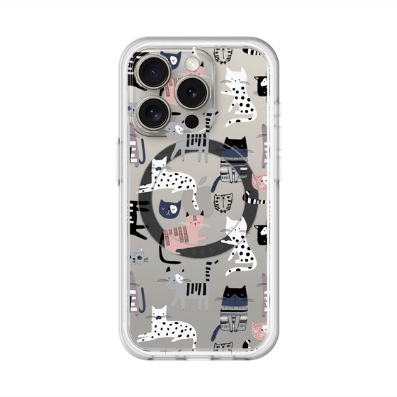 スリムプロテクションプレミアムケース with MagSafe［ Funny Cats - 03 ］
