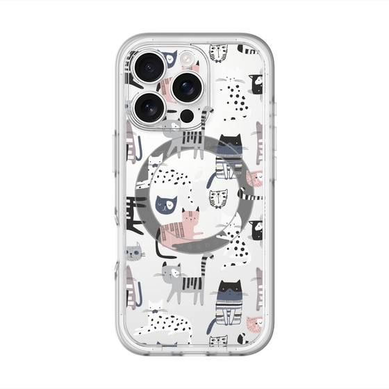 スリムプロテクションプレミアムケース with MagSafe［ Funny Cats - 03 ］