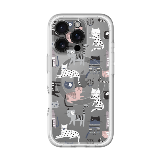 スリムプロテクションプレミアムケース with MagSafe［ Funny Cats - 03 ］