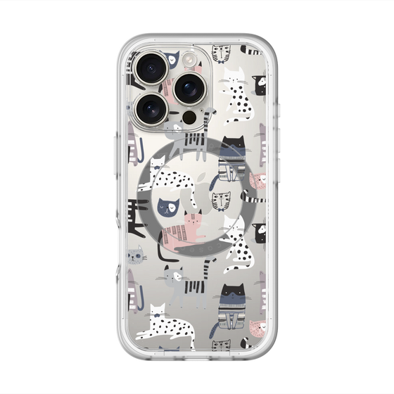 スリムプロテクションプレミアムケース with MagSafe［ Funny Cats - 03 ］