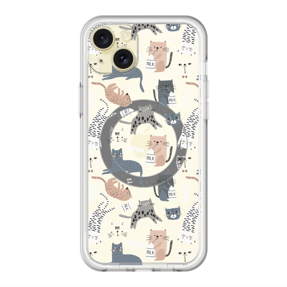スリムプロテクションプレミアムケース with MagSafe［ Funny Cats - 05 ］