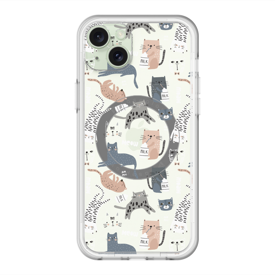 スリムプロテクションプレミアムケース with MagSafe［ Funny Cats - 05 ］