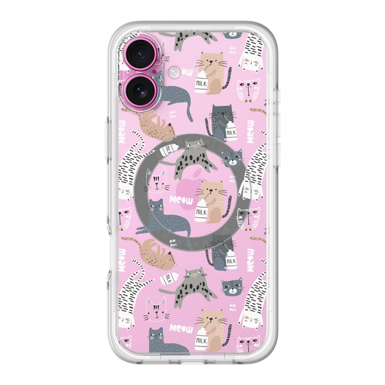 スリムプロテクションプレミアムケース with MagSafe［ Funny Cats - 05 ］